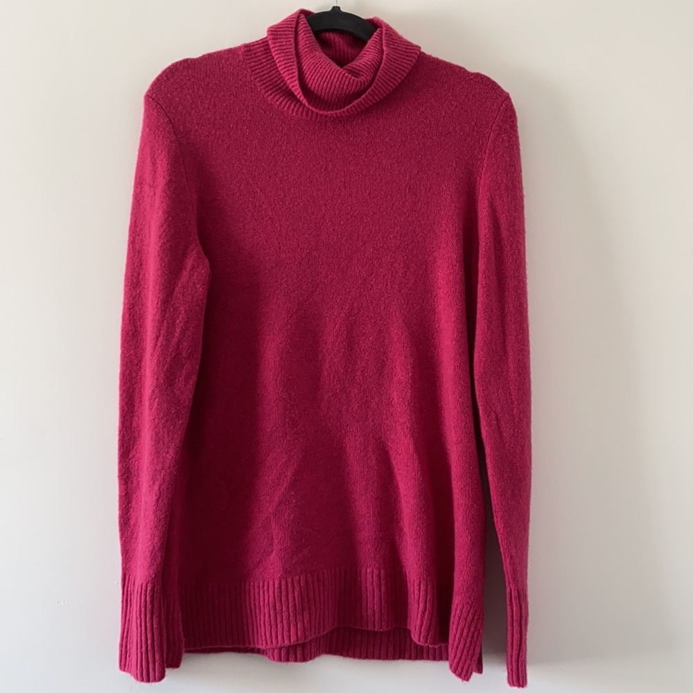 J.Crew Cozy Turtleneck Sweater Freshberry Medium